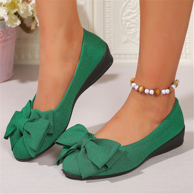 Orthopedic Balance New Flat Shoes With Bow - Casual Elegance