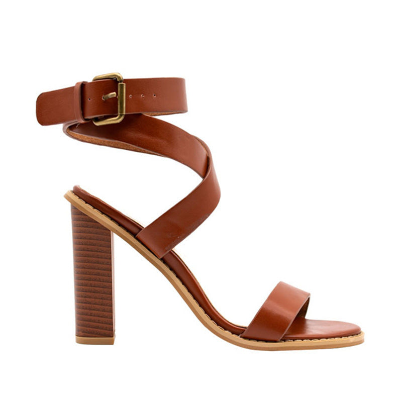 Orthopedic Balance Plus Size Sandals With Chunky Heels 