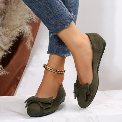 Orthopedic Balance Bows Flat Shoes  - Elegance And Comfort