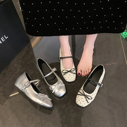 Orthopedic Balance | Metallic Mary Jane Ballet Flats