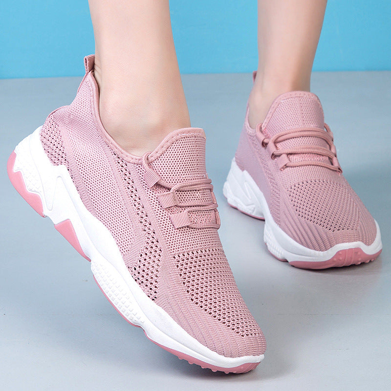 Orthopedic Balance Women’s Breathable Knit Sneakers – Lightweight Cushioned Comfort Walking Shoes