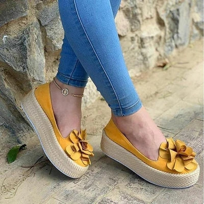 Orthopedic Balance Women’s Bow Platform Espadrille Flats – Lightweight Comfort Slip-On