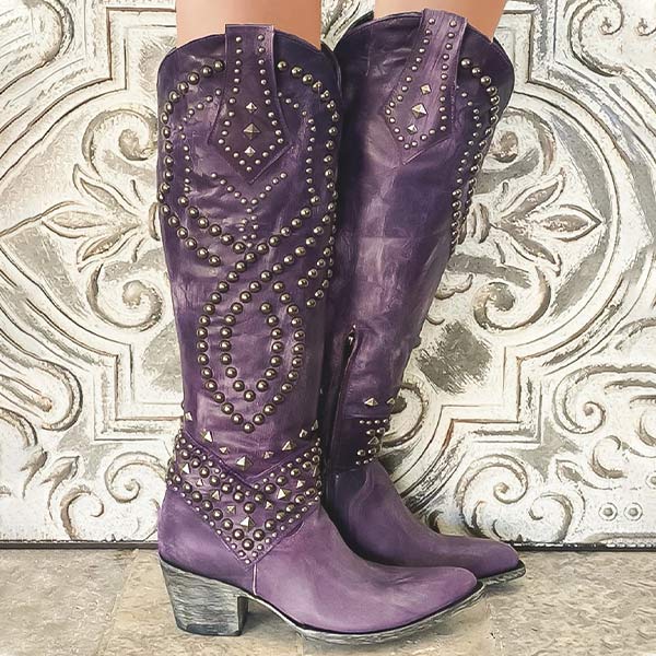 Bethany | Western Cowboy Boots – Embroidered High Shaft Comfort