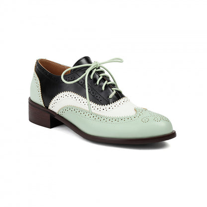 Orthopedic Balance | Colorblock Lace-Up Oxford Shoes