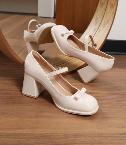 Orthopedic Balance Mary Jane Shoes - Wide Fit Chunky Heel