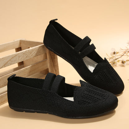 Orthopedic Balance Women’s Knit Mary Jane Flats – Breathable Lightweight Comfort Shoes