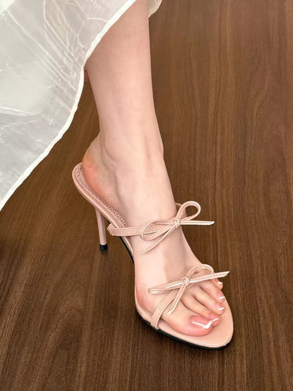 Orthopedic Balance | Minimal Bow Strap Stiletto Sandals