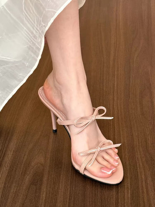 Orthopedic Balance | Minimal Bow Strap Stiletto Sandals