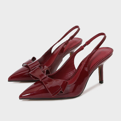 Orthopedic Balance | Pointed Toe Bow Slingback Heels
