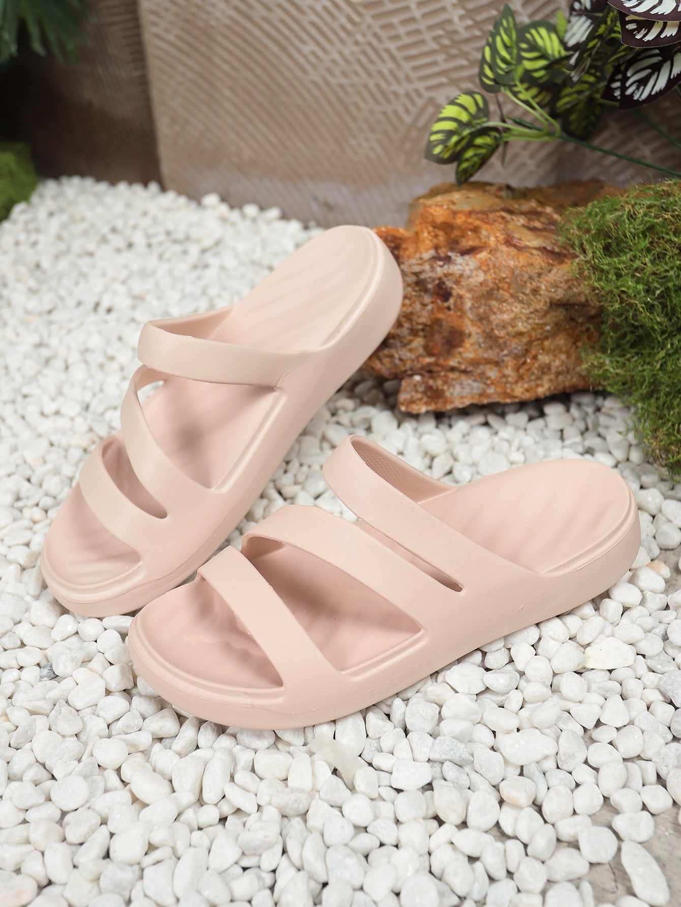 Orthopedic Balance | Soft Cushioned Cross Strap Slide Sandals