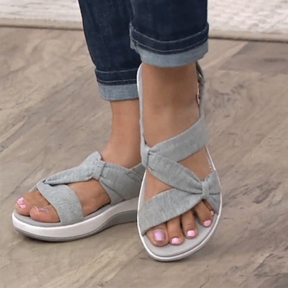 Charlotte | Knotted Strap Wedge Sandals – Lightweight Everyday Comfort