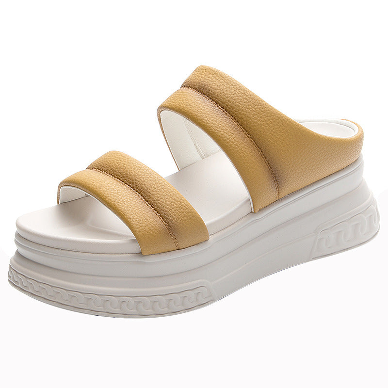 Orthopedic Balance Double Strap Platform Comfort Slide Sandals