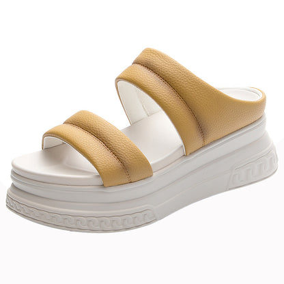 Orthopedic Balance Double Strap Platform Comfort Slide Sandals