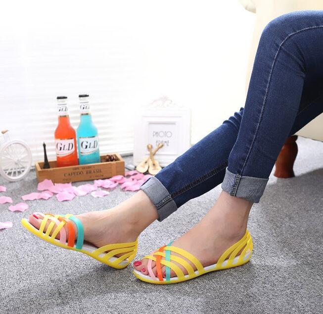 Orthopedic Balance Colorful Criss-Cross Flat Slide Sandals