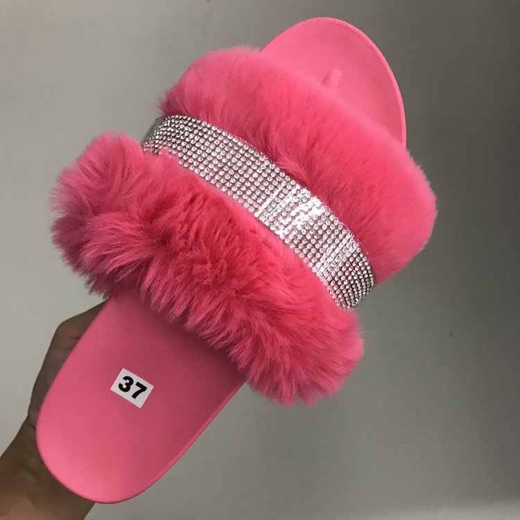Orthopedic Balance Fluffy Bling Slippers - Unique Style And Comfort