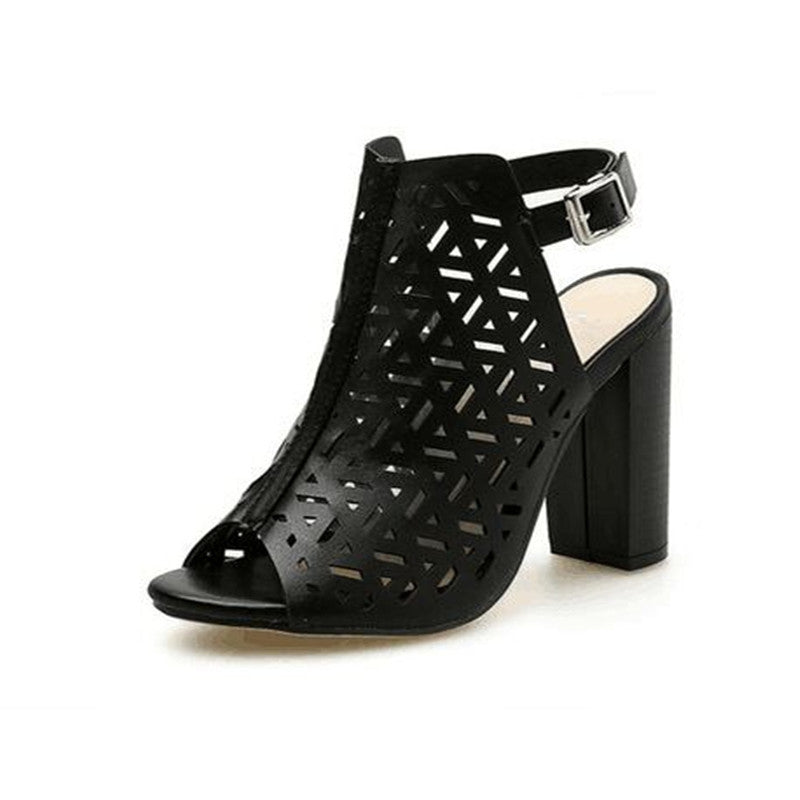 Giorgia | Cut-Out Block Heel Sandals