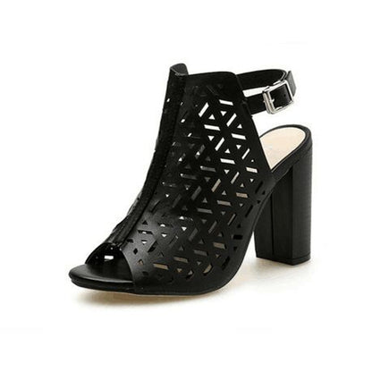 Giorgia | Cut-Out Block Heel Sandals