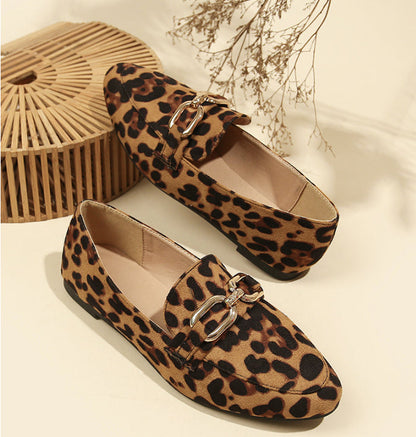 Orthopedic Balance Leopard Print Flats - Soft Support Sole