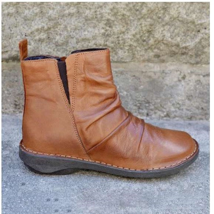 Sanya | Casual Short Ankle Boots with Soft Leather Look