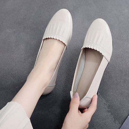 Orthopedic Balance Flat Shoes In Genuine Leather, Unique Elegance