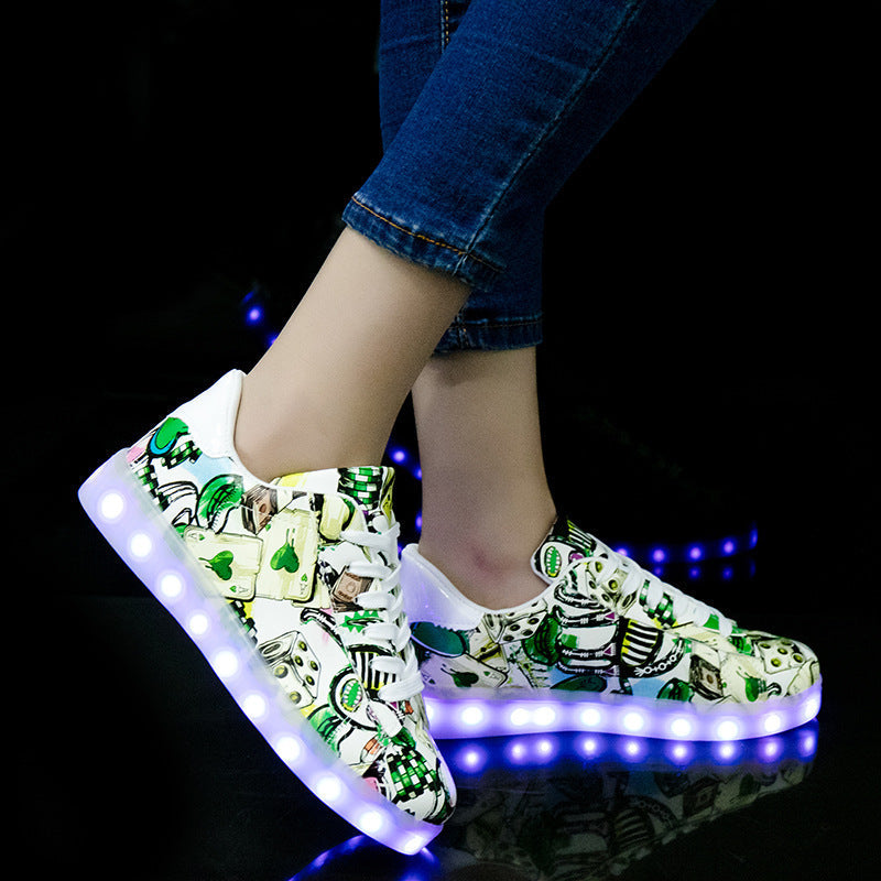 Orthopedic Balance Lightweight Fluorescent Shoes For Unique Couples