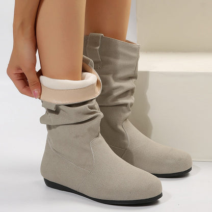 Orthopedic Balance Suede Mid-Calf Boots - Winter Warmth