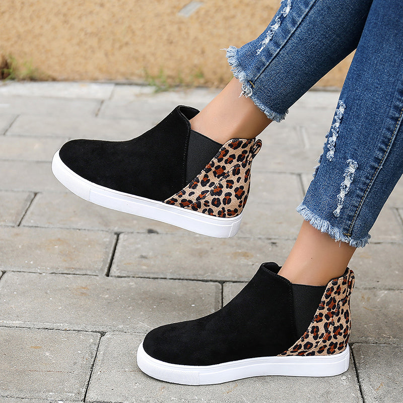 Orthopedic Balance Leopard Flats - Elastic V Cutout Comfort