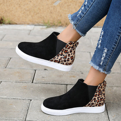 Orthopedic Balance Leopard Flats - Elastic V Cutout Comfort