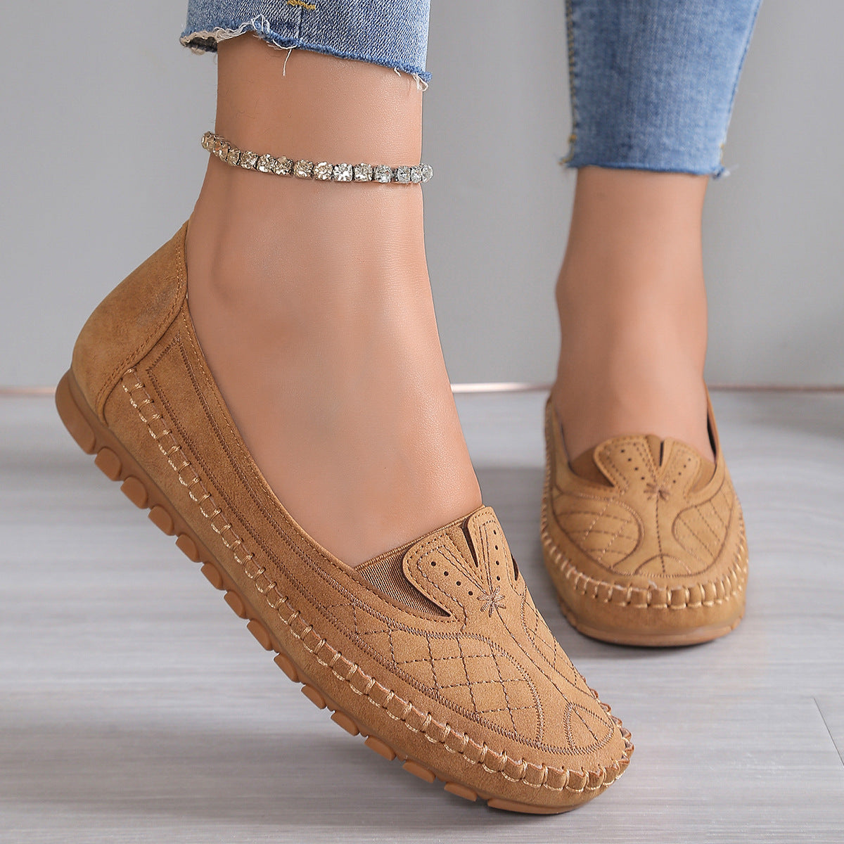 Orthopedic Balance Comfort Stitch Slip-On Loafers – Lightweight Everyday Walking Shoes