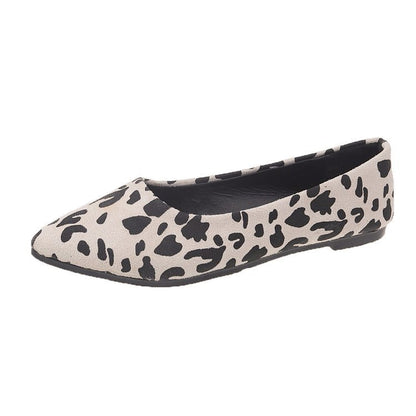 Orthopedic Balance Leopard Flats - Pointed Toe Comfort