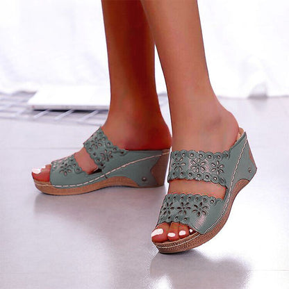 Nimue | Women’s Orthopedic Perforated Wedge Comfort Sandals