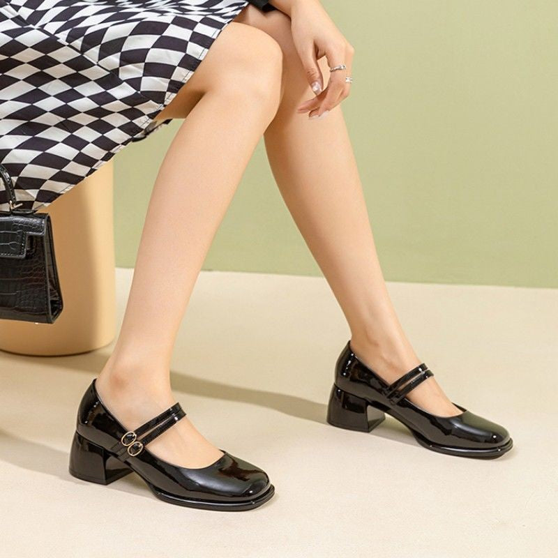 Orthopedic Balance Mary Jane Heeled Shoes, French Style For Spring