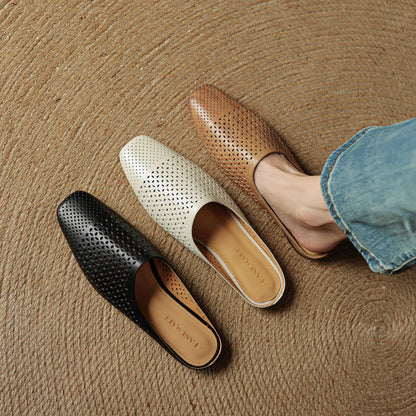 Holland | Women’s Orthopedic Perforated Pointed Toe Mule Flats