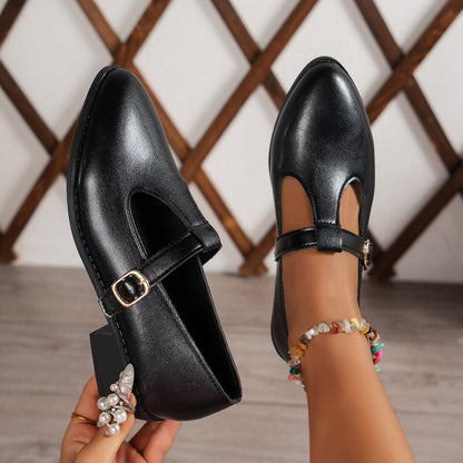 Orthopedic Balance Women's Pointed Toe Buckle Shoes