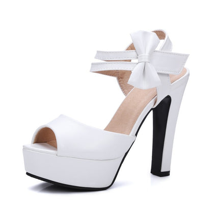 Madalena | Bow-Strap Platform Orthopedic High-Heel Sandals