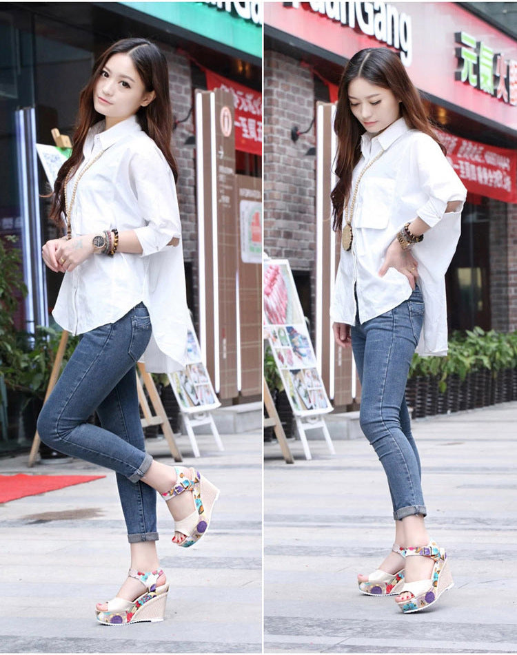 Orthopedic Balance Floral Heeled Sandals - Unique Elegance