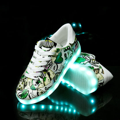 Orthopedic Balance Lightweight Fluorescent Shoes For Unique Couples