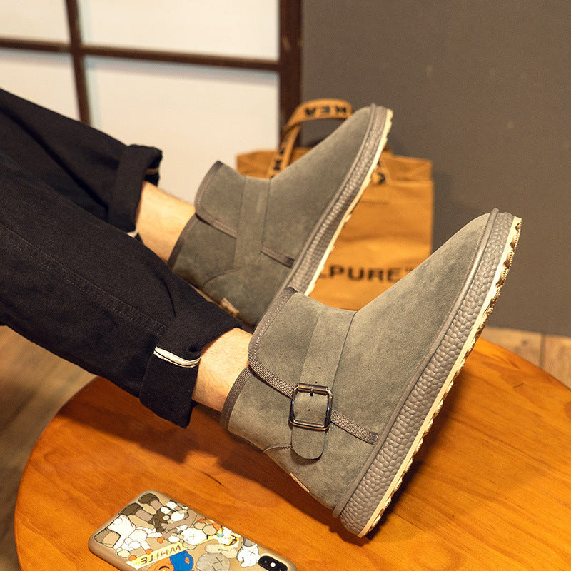 Nadia | Buckle-Strap Fur Suede Winter Boots