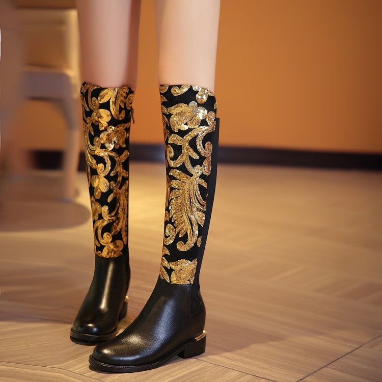 Andrea | Knight boots cowhide leather boots