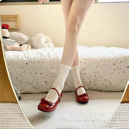 Orthopedic Balance Mary Jane Shoes - Red Supportive Comfort
