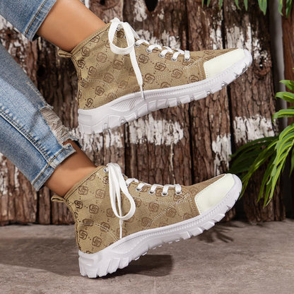 Rose | Casual Lace-Up Ankle Sneakers