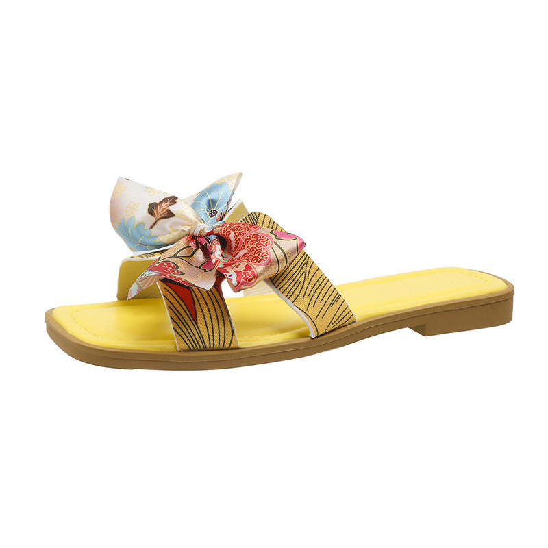Orthopedic Balance Ribbon Bow Sandals - Unique Summer Elegance