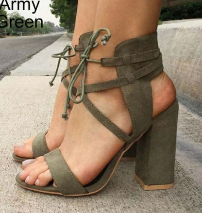 Orthopedic Balance Unique High Heel Sandals With Ankle Strap
