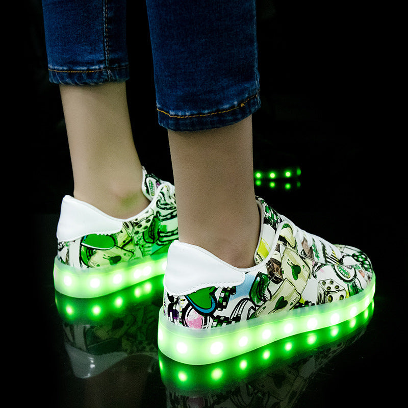 Orthopedic Balance Lightweight Fluorescent Shoes For Unique Couples