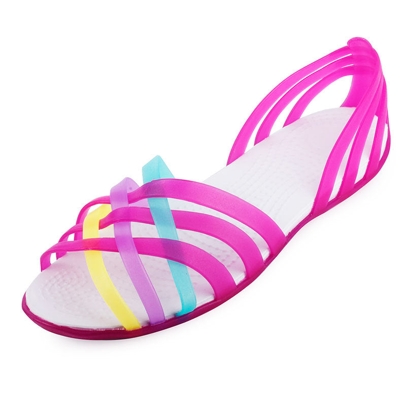 Orthopedic Balance Colorful Criss-Cross Flat Slide Sandals