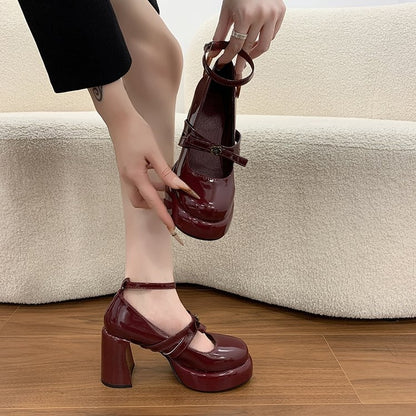 Orthopedic Balance | Chunky Platform Mary Jane Heels