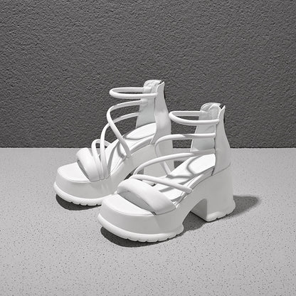 Quinella | Women’s Orthopedic Lace-Up Platform Block Heel Sandals