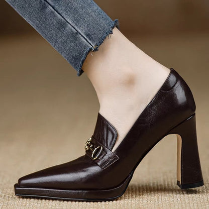 Orthopedic Balance Retro Chunky Heeled Professional Pumps