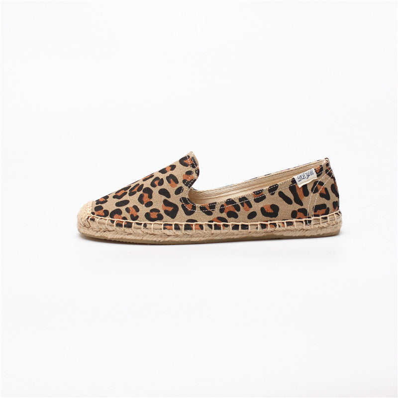 Orthopedic Balance Animal Print Espadrille Slip-On Flats