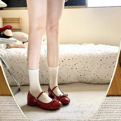 Orthopedic Balance Mary Jane Shoes - Red Supportive Comfort